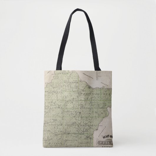 Tote Bag Carte du comté de Wright, Minnesota (Devant)