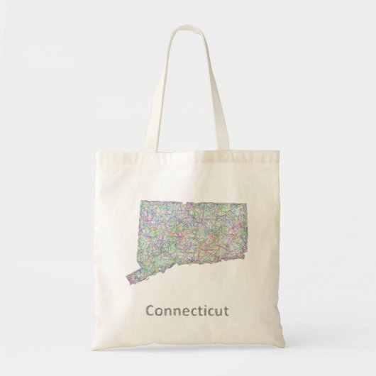 Tote Bag Carte du Connecticut (Devant)