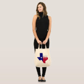 Tote Bag Carte du drapeau texan natif (Devant (modèle))