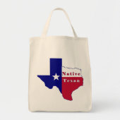 Tote Bag Carte du drapeau texan natif (Devant)