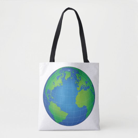 Tote Bag Carte du globe terrestre (Devant)