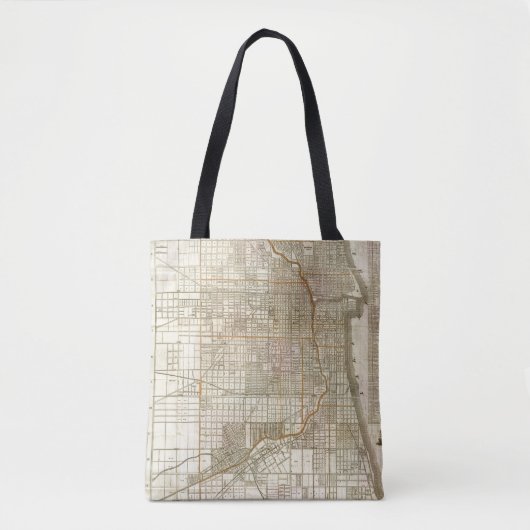 Tote Bag Carte du guide de Blanchard de Chicago (Devant)