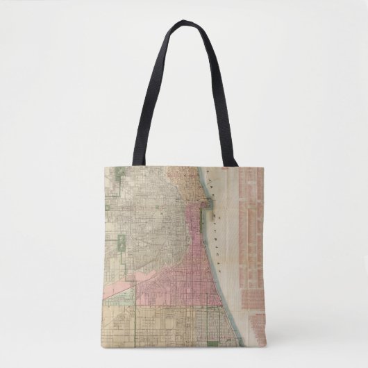 Tote Bag Carte du guide de Blanchard de Chicago 2 (Devant)