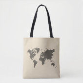 Tote Bag Carte du monde (Devant)