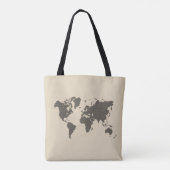 Tote Bag Carte du monde (Dos)