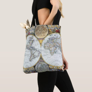 Tote Bag Carte du monde antique, Atlas Maritimus de John Se