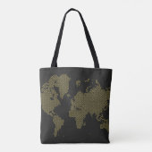 Tote Bag Carte du monde de Digitals (Dos)