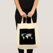 Tote Bag Carte du monde de la fierté transgenre (Devant (produit))