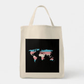 Tote Bag Carte du monde de la fierté transgenre (Dos)