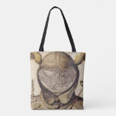 Tote Bag Carte du monde du casquette de l'imbécile (Dos)