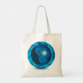 Tote Bag Carte du monde Globe Bleu Moderne (Dos)