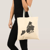 Tote Bag Carte du quartier de New York (Devant (produit))