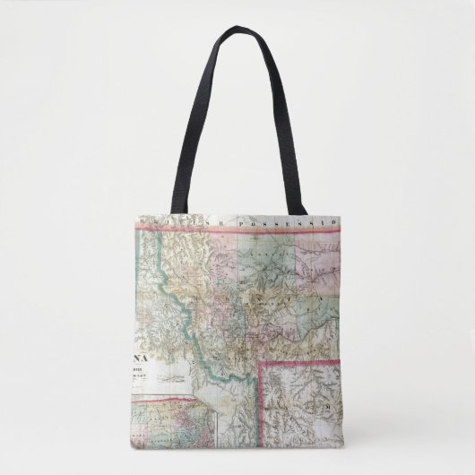 Tote Bag Carte du territoire du Montana (Devant)