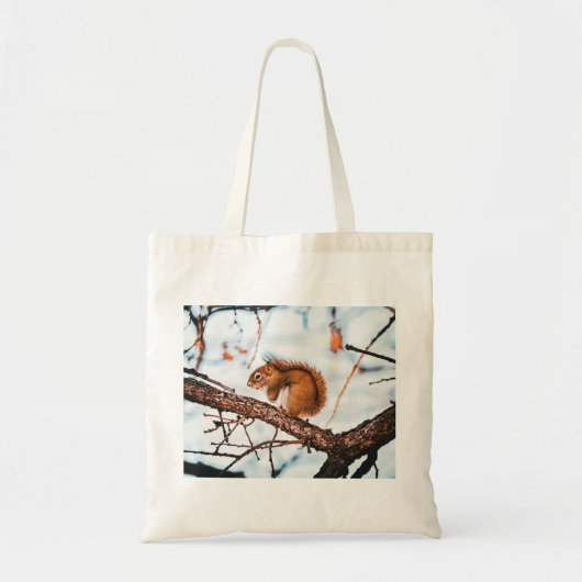 Tote Bag Carte Écureuil Rouge (Devant)