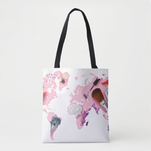 Tote Bag Carte en pastel du monde de Comestics (Devant)