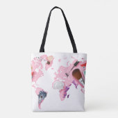 Tote Bag Carte en pastel du monde de Comestics (Dos)