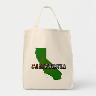 Tote Bag Carte et texte de l'image de Californie