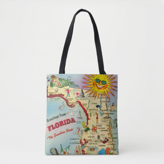 Tote Bag Carte Floride (Devant)