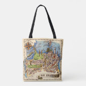 Tote Bag Carte illustrée de San Francisco vintage (Dos)