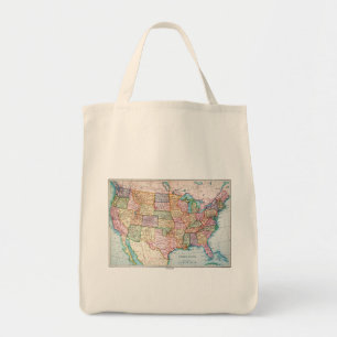Tote Bag Carte : Les Etats-Unis, 1905