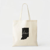 Tote Bag Carte Love Indiana en forme de tableau noir (Devant)