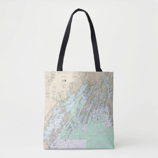 Tote Bag Carte marine Casco Bay 13290 (Devant)