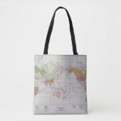 Tote Bag Carte montrant les langues du monde (Devant)