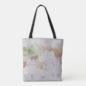 Tote Bag Carte montrant les langues du monde (Dos)