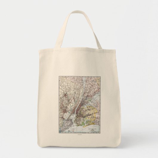 Tote Bag Carte : New York-area, 1906 (Devant)