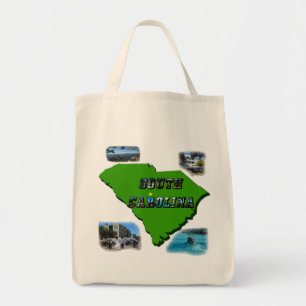 Tote Bag Carte, photos et texte de la Caroline du Sud