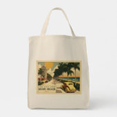 Tote Bag Carte postale 1920 Retro Miami Beach Ocean Drive (Dos)