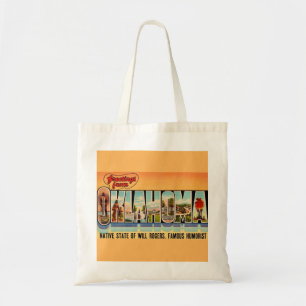 Tote Bag Carte postale de vœux vintage Oklahoma