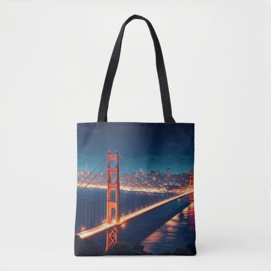 Tote Bag Carte postale San Francisco Golden Gate Bridge (Devant)