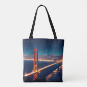 Tote Bag Carte postale San Francisco Golden Gate Bridge (Dos)
