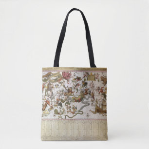 Tote Bag Carte Stellaire Vintage de la Constellation par Ba