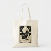 Tote Bag Carte Tarot Cat La Lune Graphique (Devant)