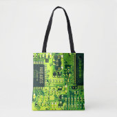 Tote Bag Carte verte PCB, circuit imprimé de pièces électro (Devant)