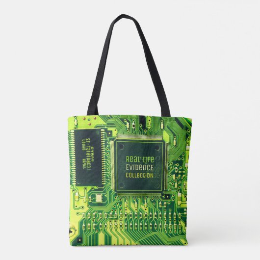Tote Bag Carte verte PCB, circuit imprimé de pièces électro (Dos)
