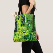 Tote Bag Carte verte PCB, circuit imprimé de pièces électro (De près)