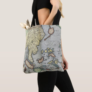 Tote Bag Carte vintage de l'Inde 1592