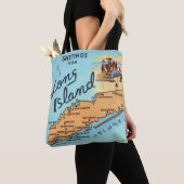 Tote Bag Carte vintage de Long Island (De près)