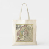 Tote Bag Carte vintage de Scandinavie (Dos)