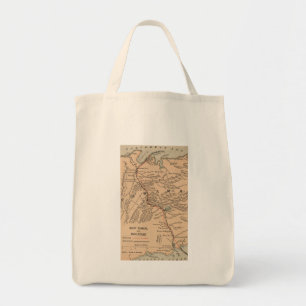 Tote Bag Carte vintage du canal de Panama (1885)