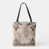 Tote Bag Carte vintage du monde (Dos)