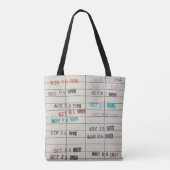Tote Bag Cartes de bibliothèque imprimables Fourre-tout (Dos)