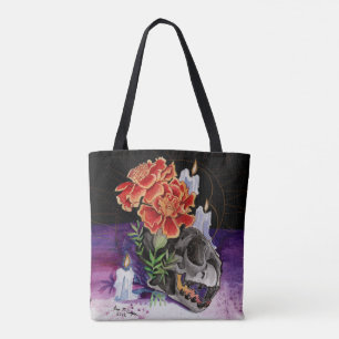 Tote Bag Cartes de mémoire Vibes d'automne Kitty peinture d