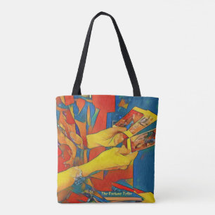 Tote Bag Cartes de tarot vibrantes de diseur de bonne
