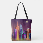 Tote Bag Cartes personnalisées New York Illustration (Dos)