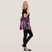 Tote Bag Cartes personnalisées New York Illustration (Sur le modèle)
