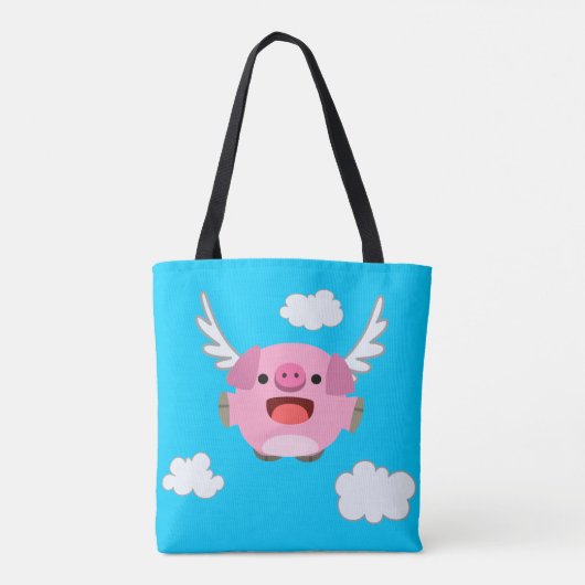 Tote Bag Cartogramme volant mignon (Dos)